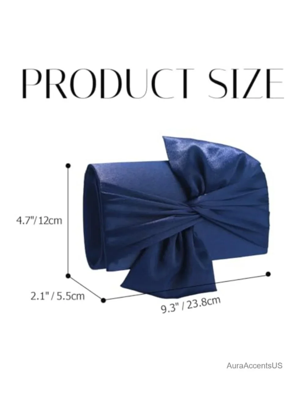 Satin Bow Flap Clutch Handbag for Parties Weddings